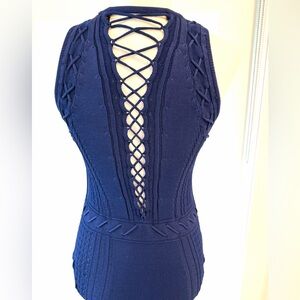 Ronny Kobo Collection Deep Blue Knit Dress
